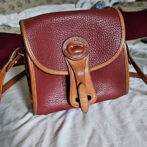 Dooney & Bourke Brown and Tan Crossbody Bag with Pebbled Leather